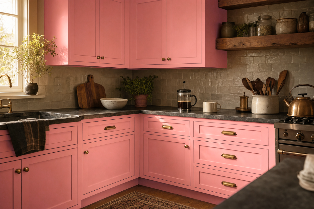Bubble Bath by Benjamin Moore on cabinets