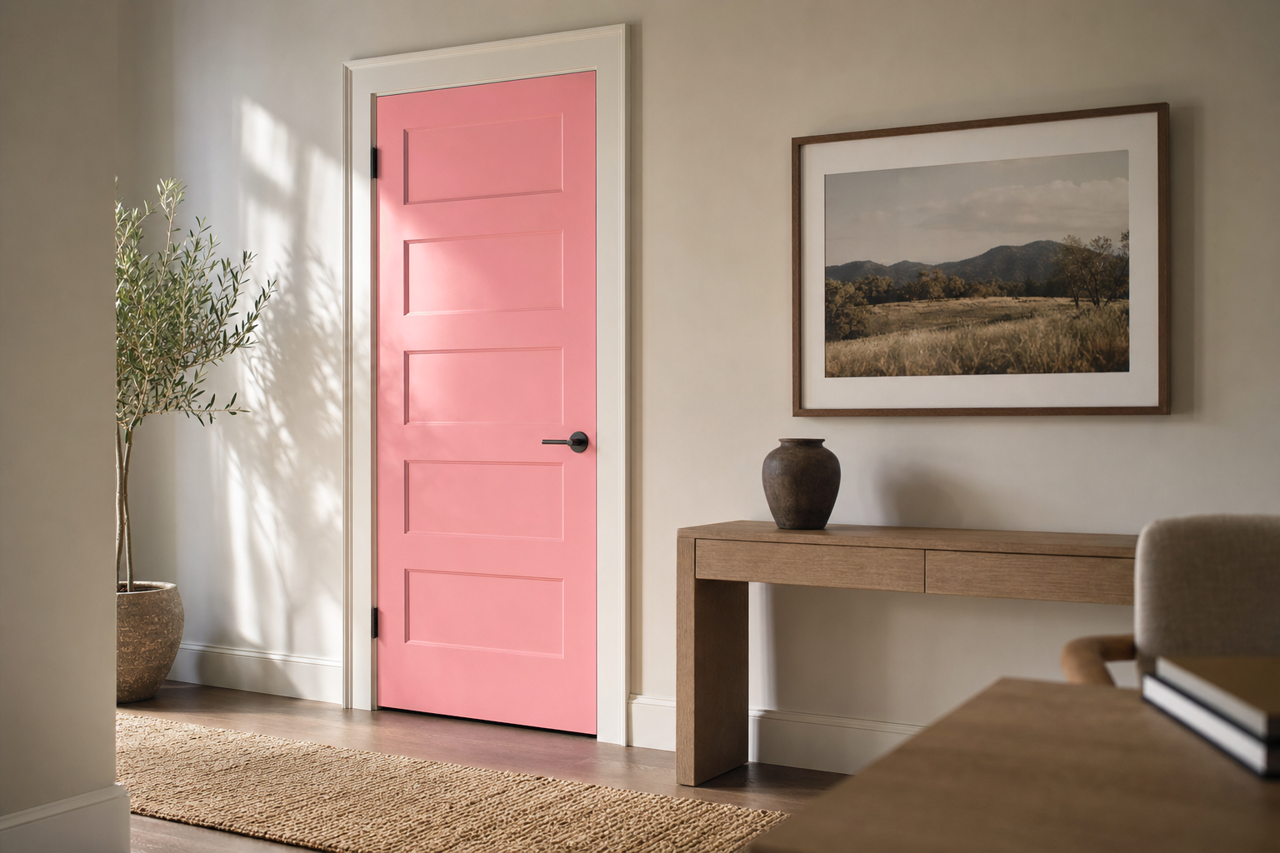 Bubble Bath by Benjamin Moore on interior-doors