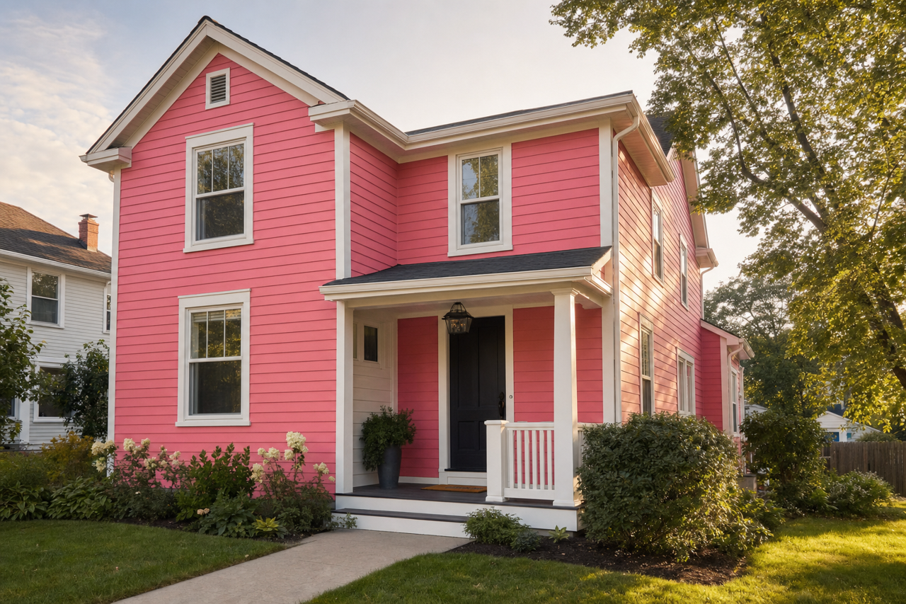 Deco Rose by Benjamin Moore on exterior