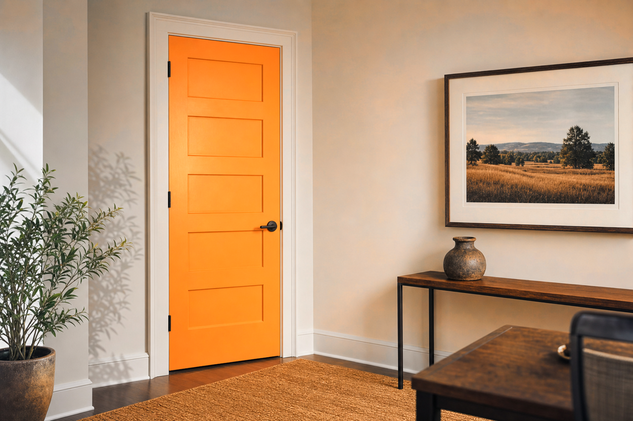 New Dawn by Benjamin Moore on interior-doors