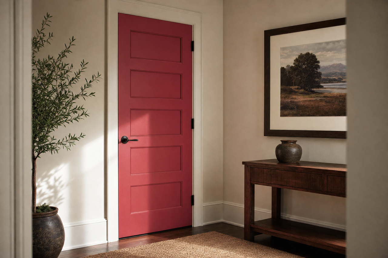 My Valentine by Benjamin Moore on interior-doors