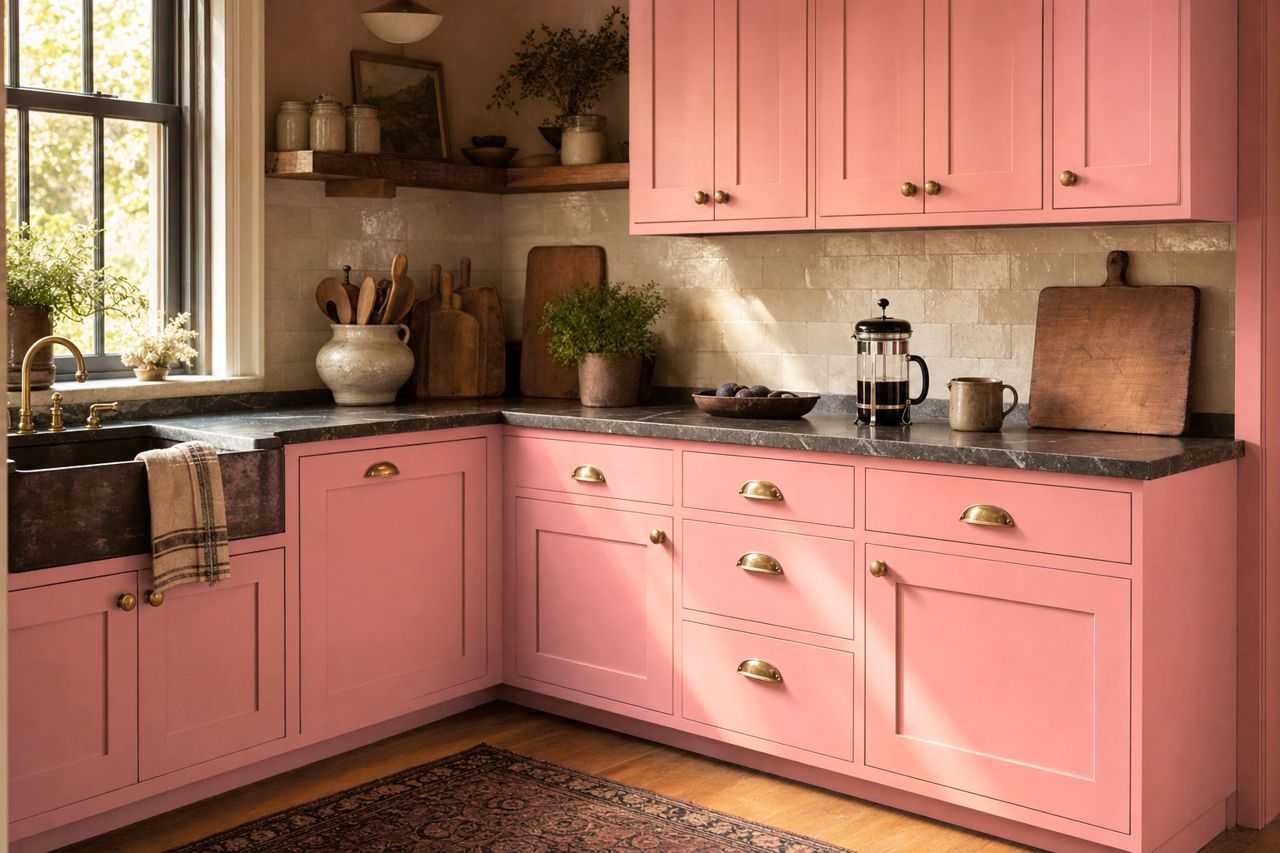 Romance by Benjamin Moore on cabinets