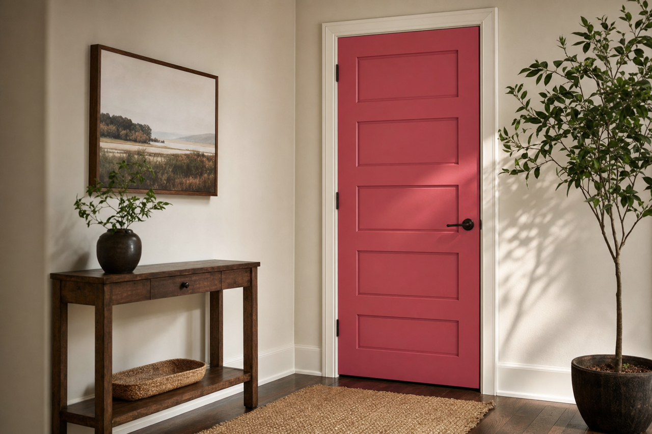 Mediterranean Spice by Benjamin Moore on interior-doors