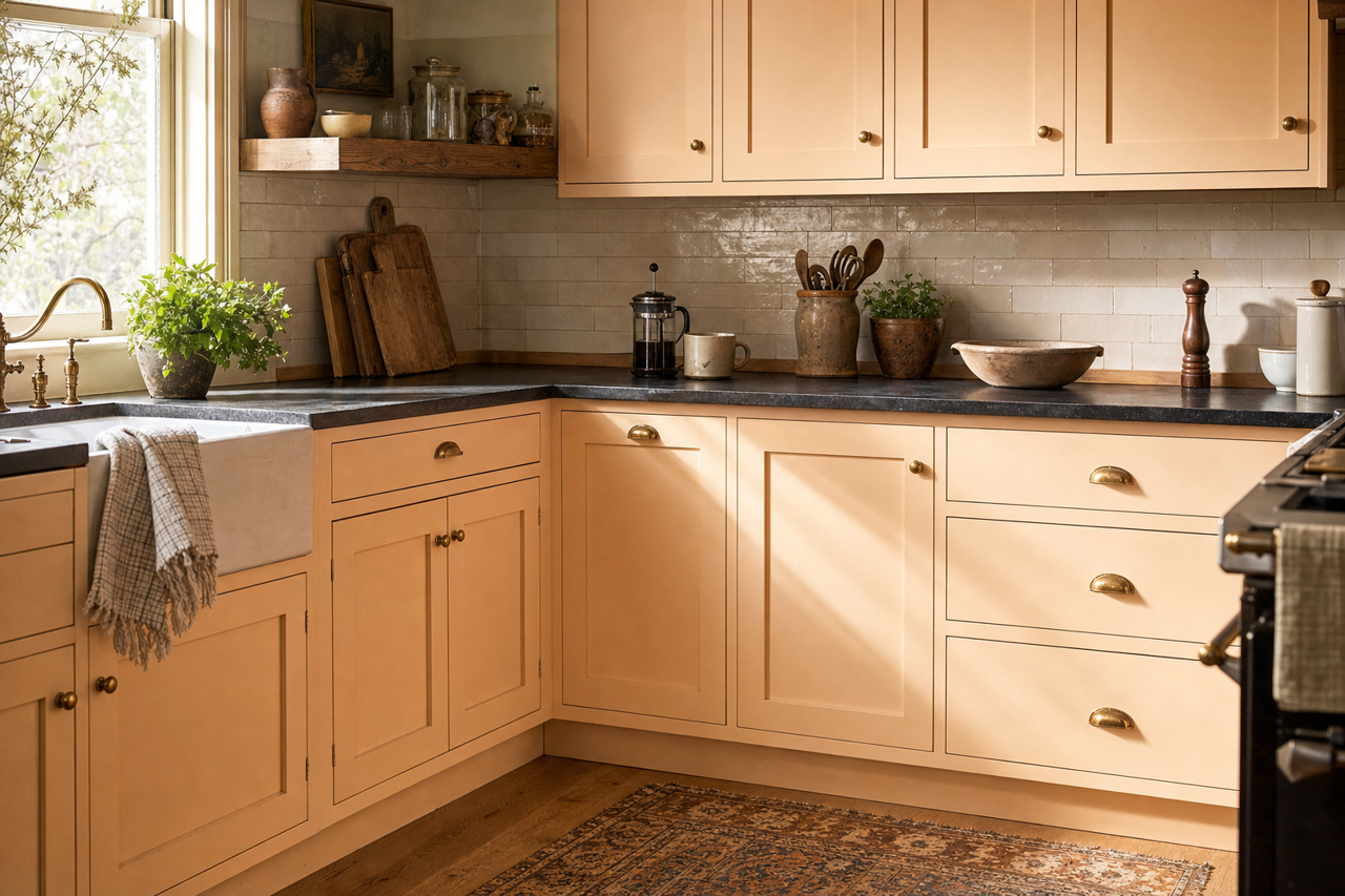 Georgia On My Mind by Benjamin Moore on cabinets