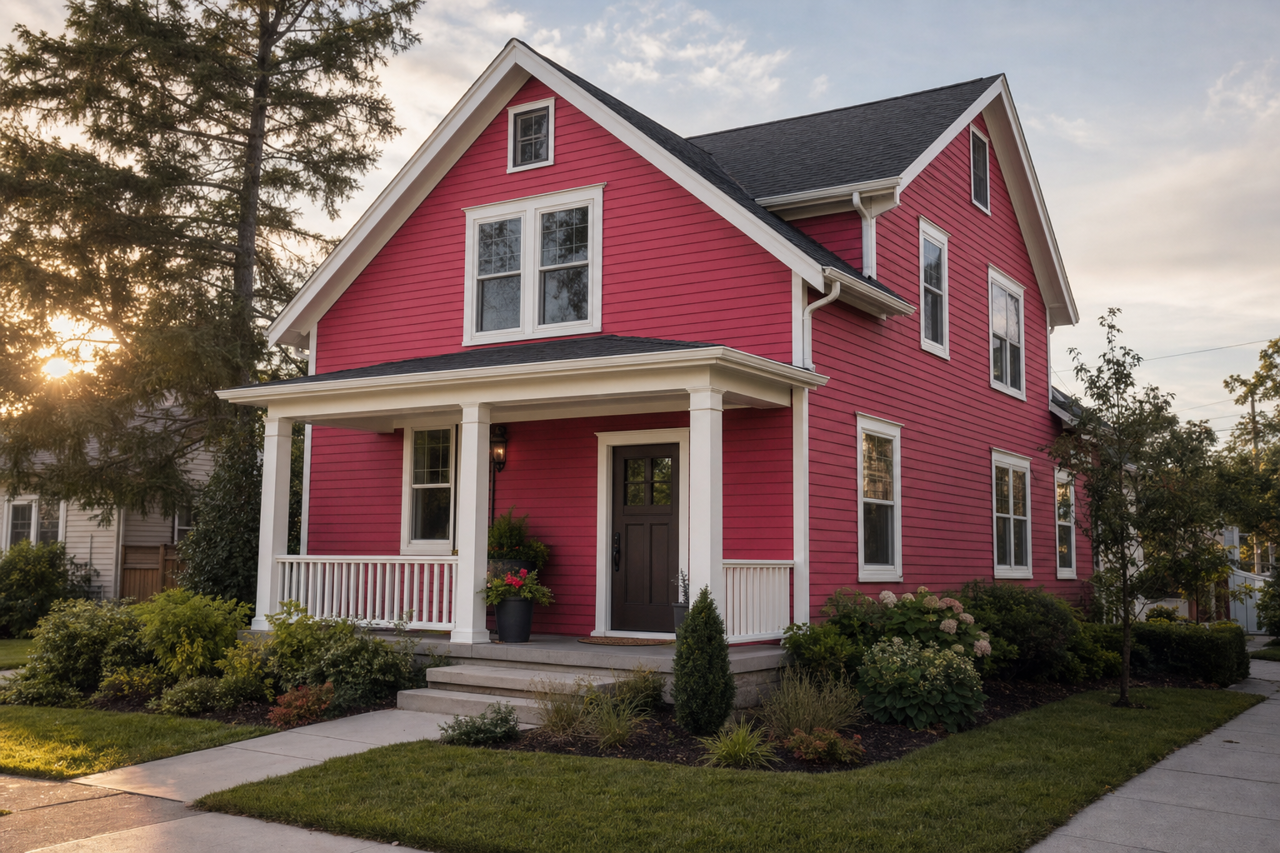 Fuchsine by Benjamin Moore on exterior