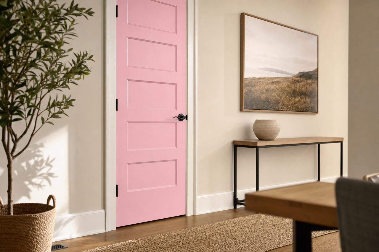 Bermuda by Benjamin Moore on interior-doors