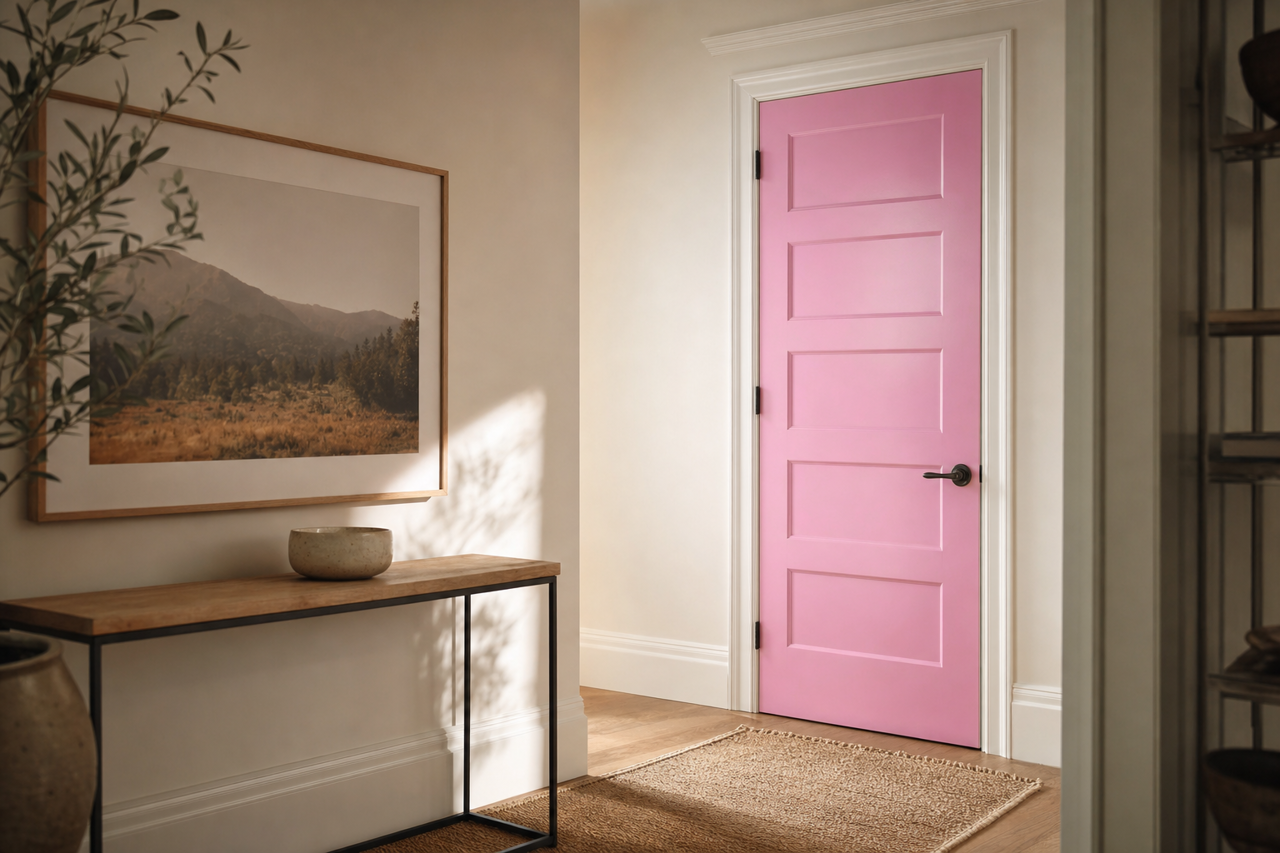 Island Sunset by Benjamin Moore on interior-doors
