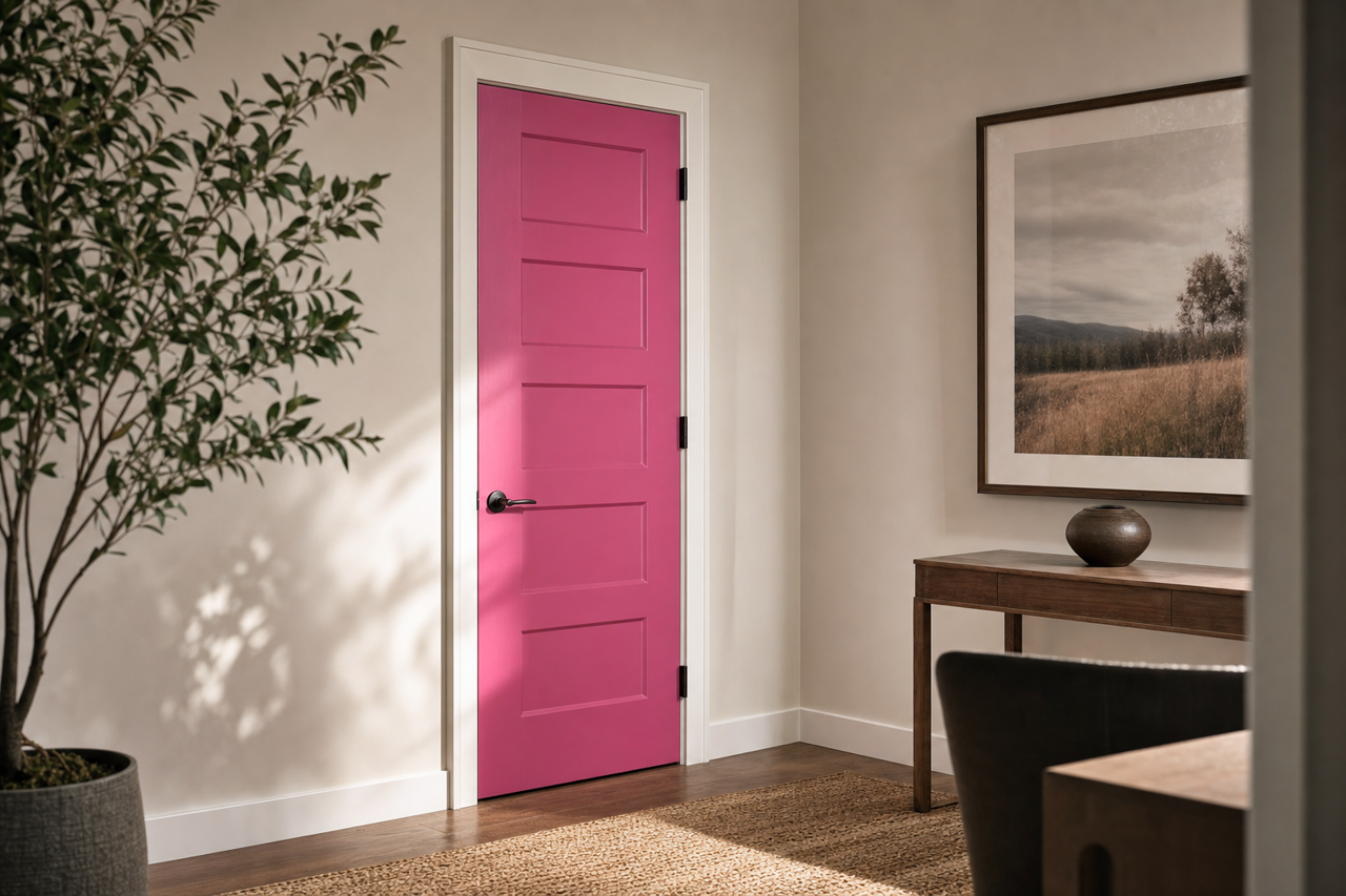 Razzle by Benjamin Moore on interior-doors