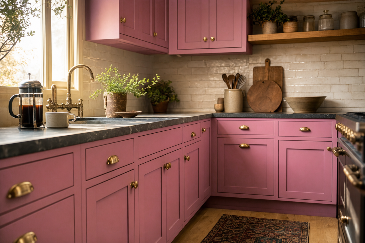Tropical by Benjamin Moore on cabinets