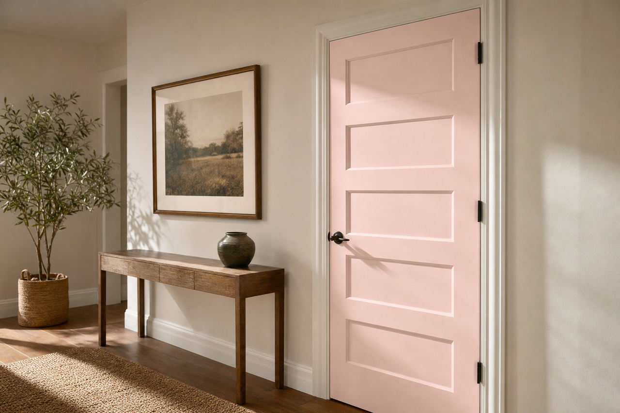 Peppermint by Benjamin Moore on interior-doors