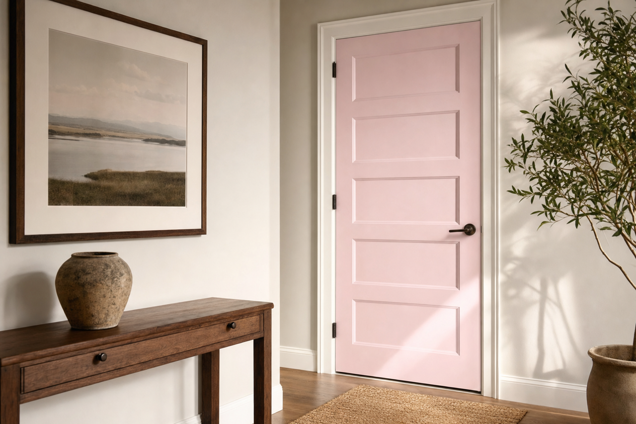 Misty by Benjamin Moore on interior-doors