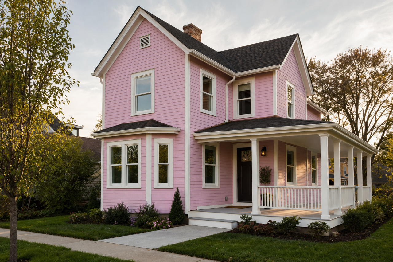 Countryside Pink by Benjamin Moore on exterior
