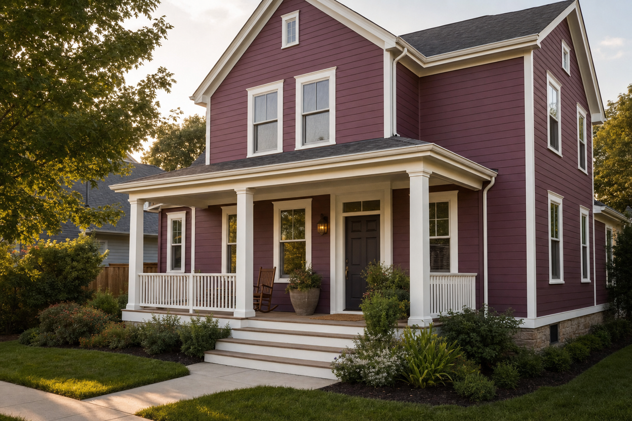 Bordéaux by Benjamin Moore on exterior