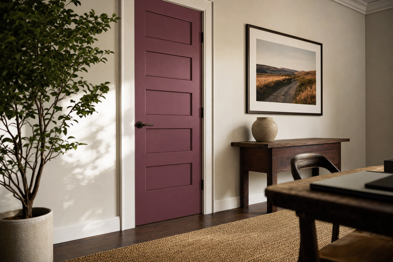 Bordéaux by Benjamin Moore on interior-doors