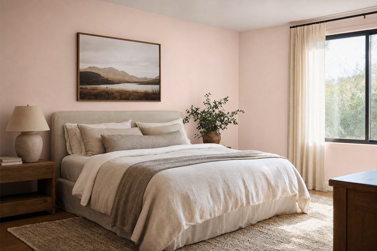 Rosemist by Benjamin Moore on interiors