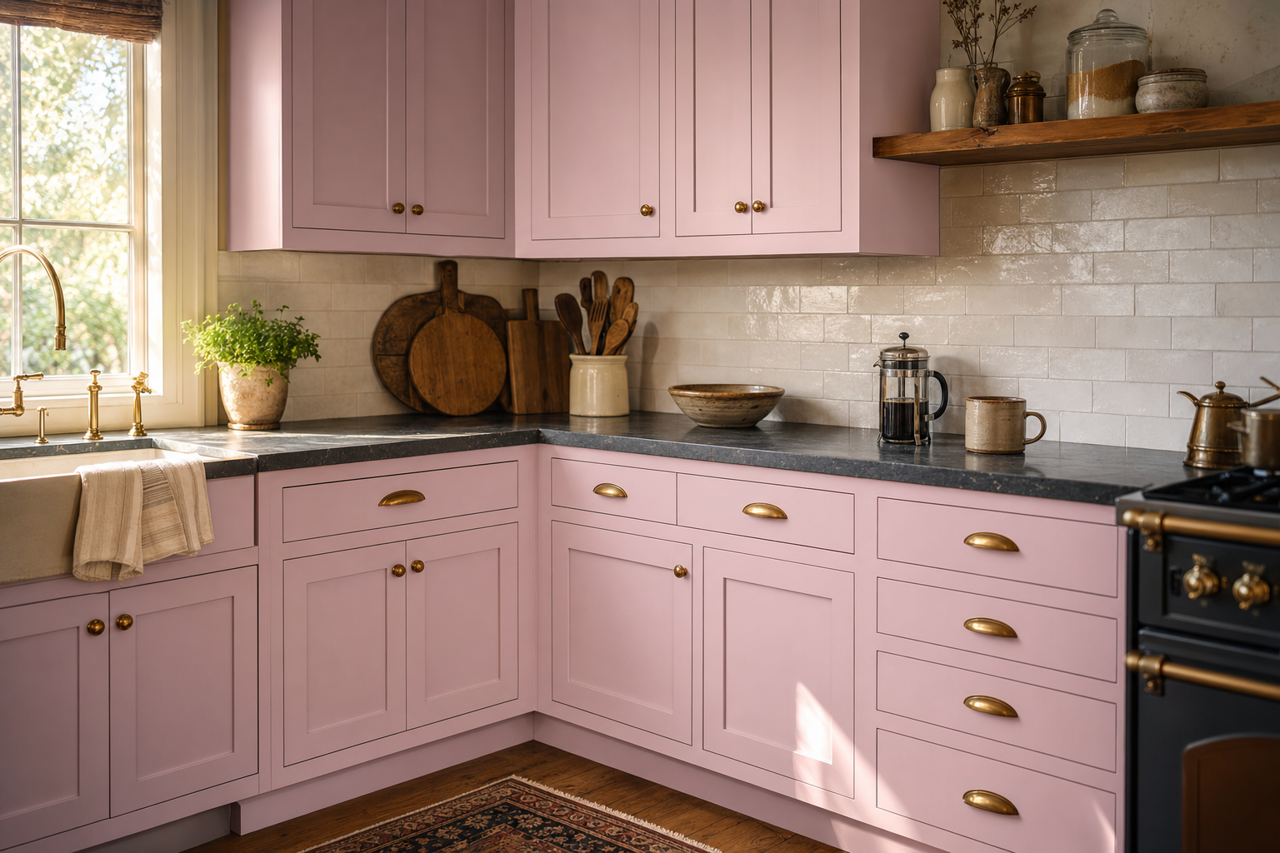 Baby's Mittens by Benjamin Moore on cabinets