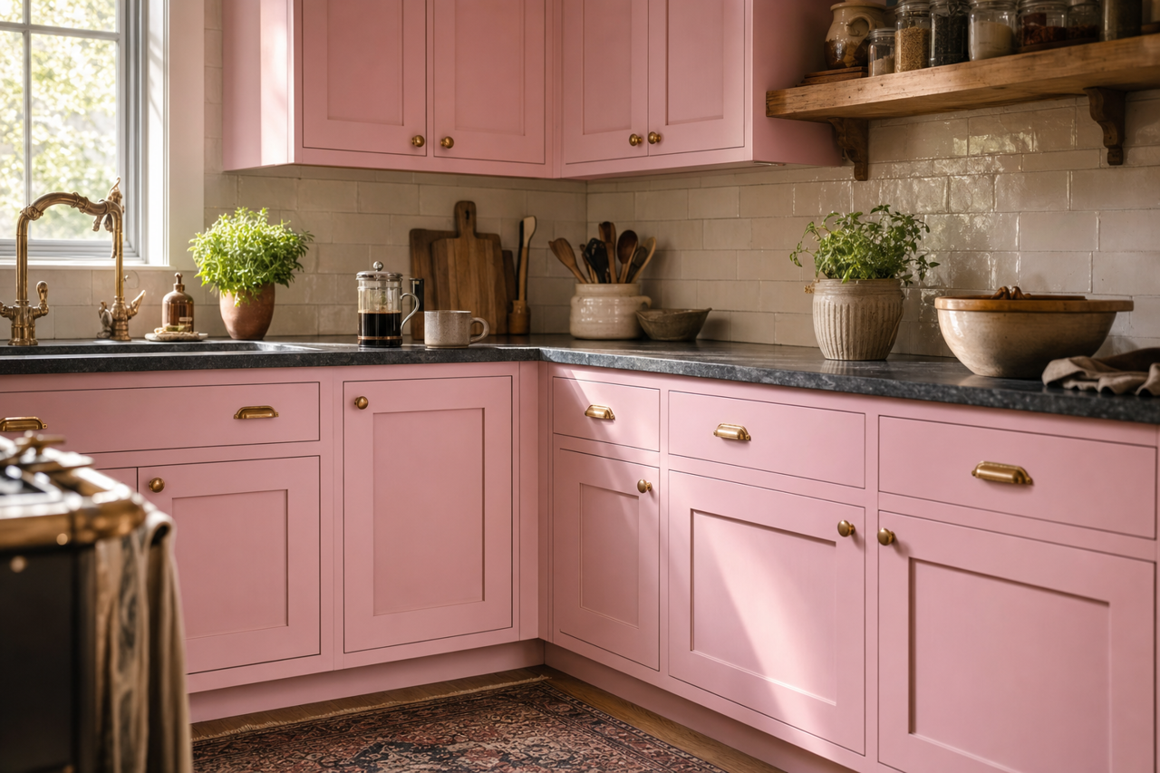 Luscious by Benjamin Moore on cabinets