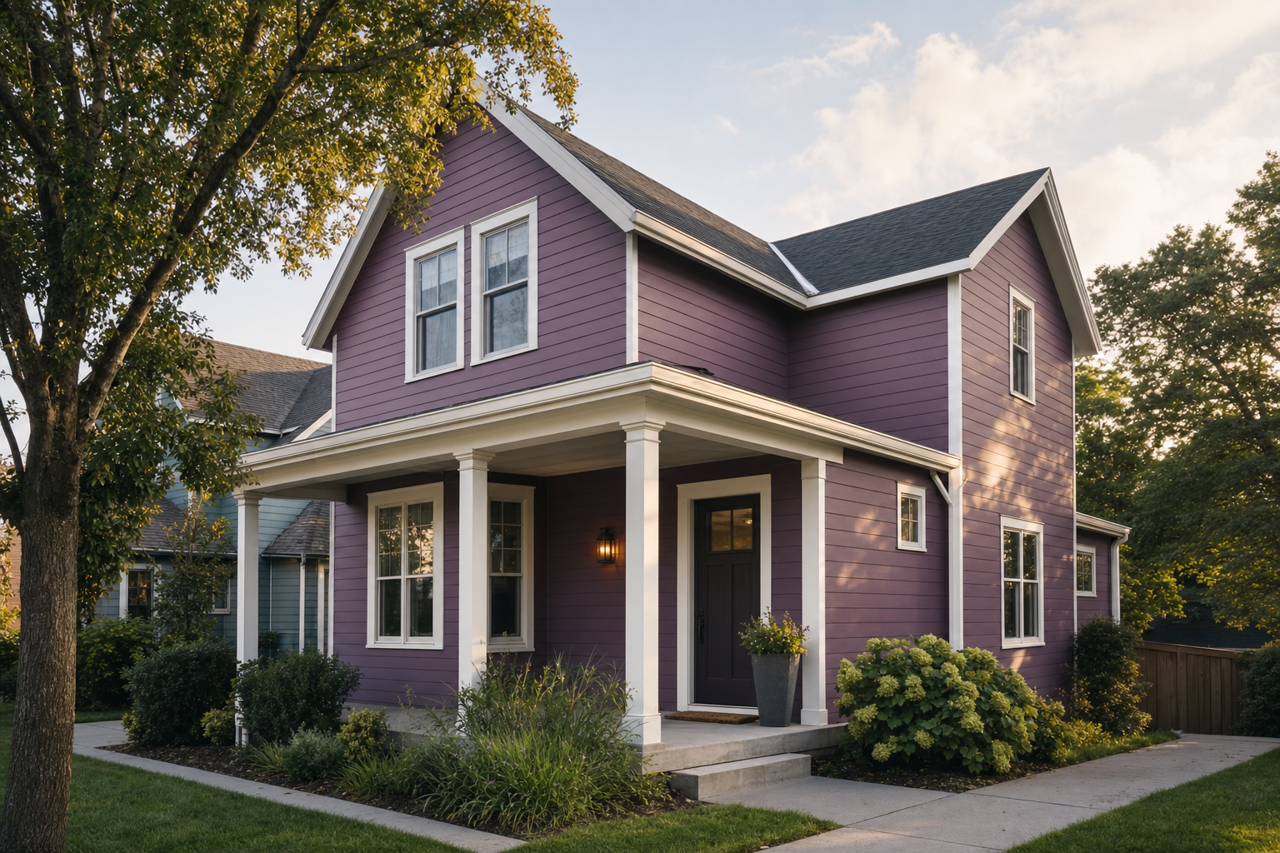 Ultra Violet by Benjamin Moore on exterior