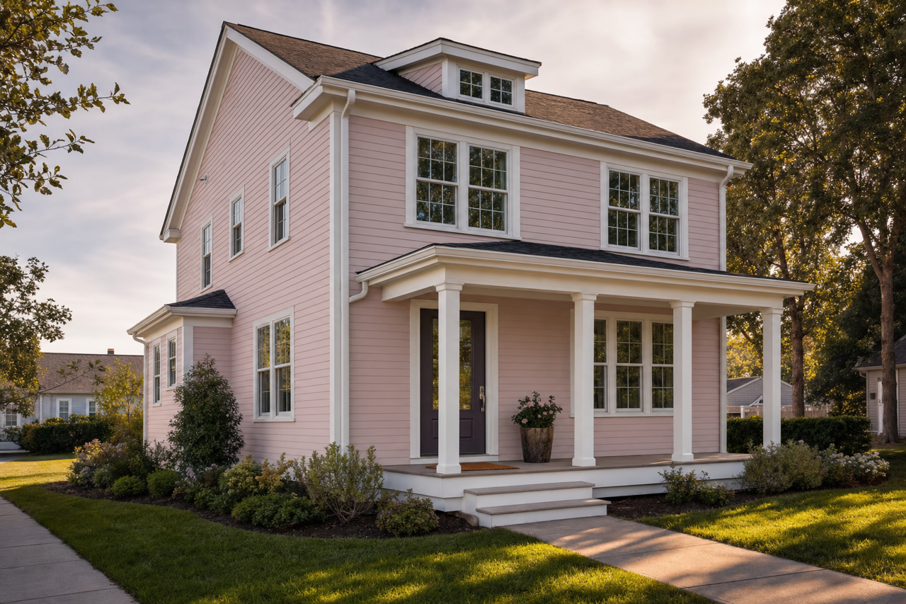 Orleans Violet by Benjamin Moore on exterior