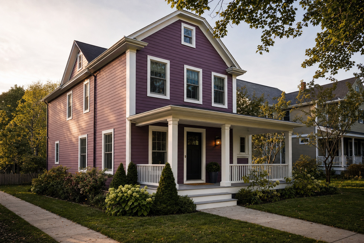 Eggplant by Benjamin Moore on exterior