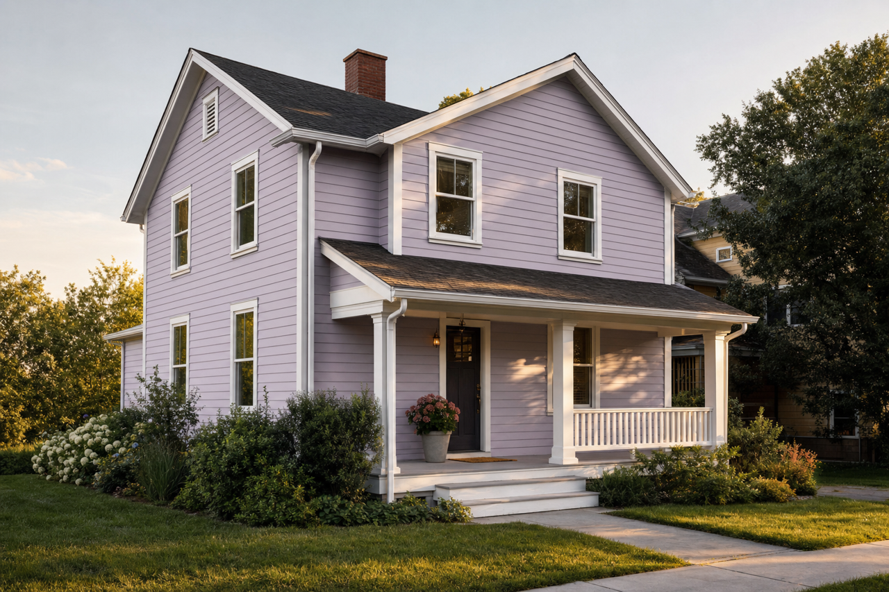 Violet Petal by Benjamin Moore on exterior
