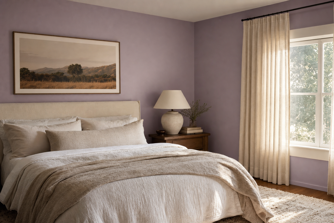 Iris by Benjamin Moore on interiors