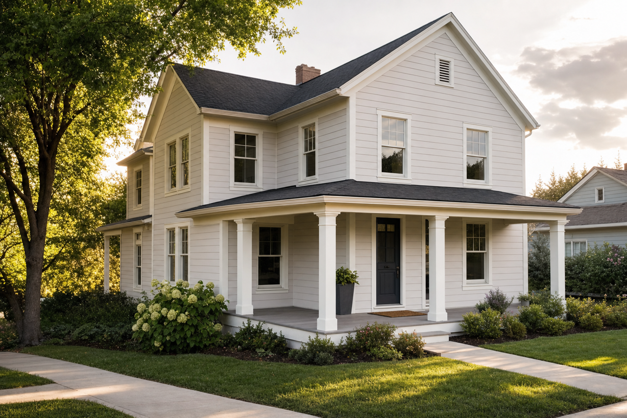 Rock Harbor Violet by Benjamin Moore on exterior