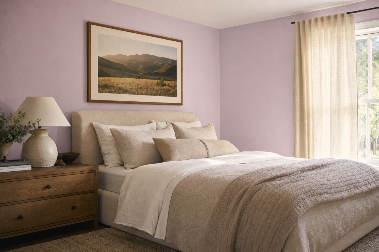 Spring Lilac by Benjamin Moore on interiors
