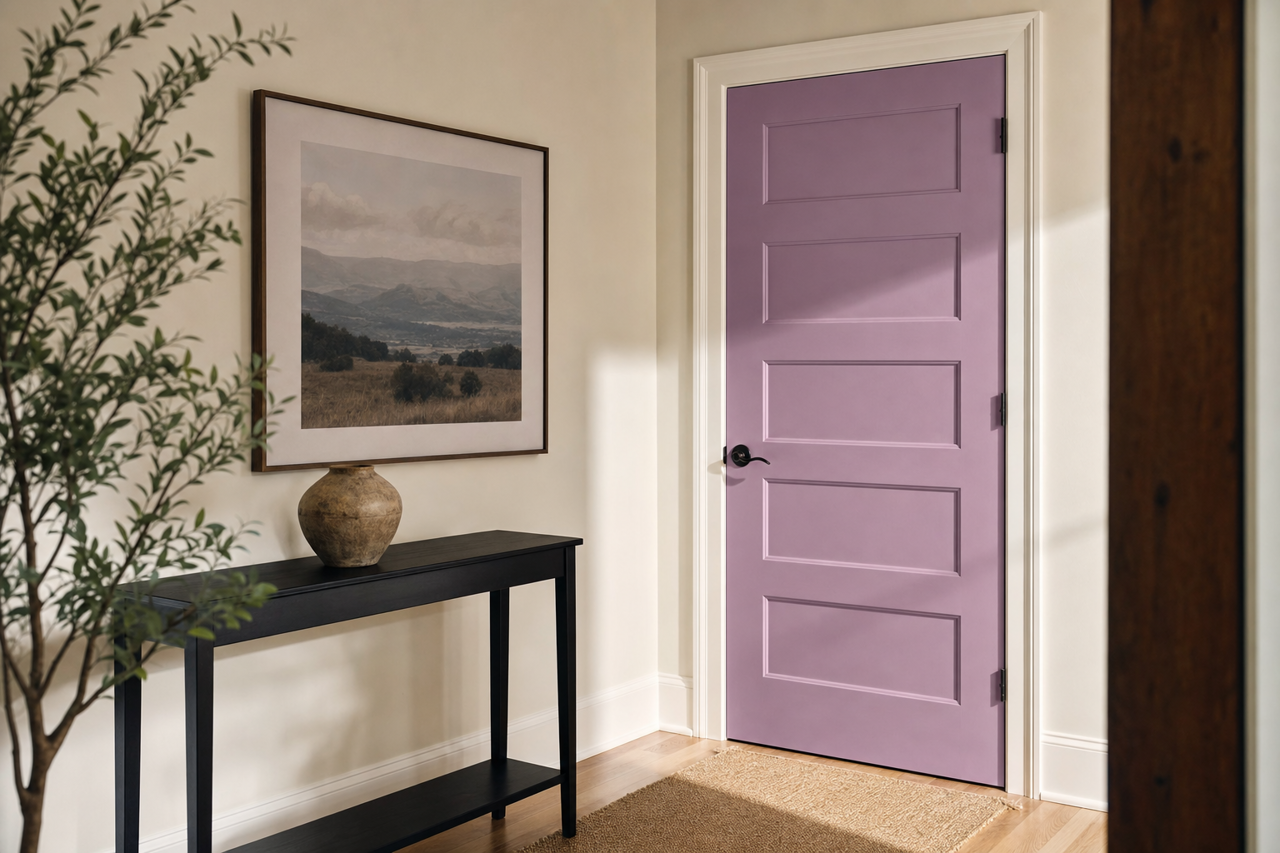 Naples Sunset by Benjamin Moore on interior-doors