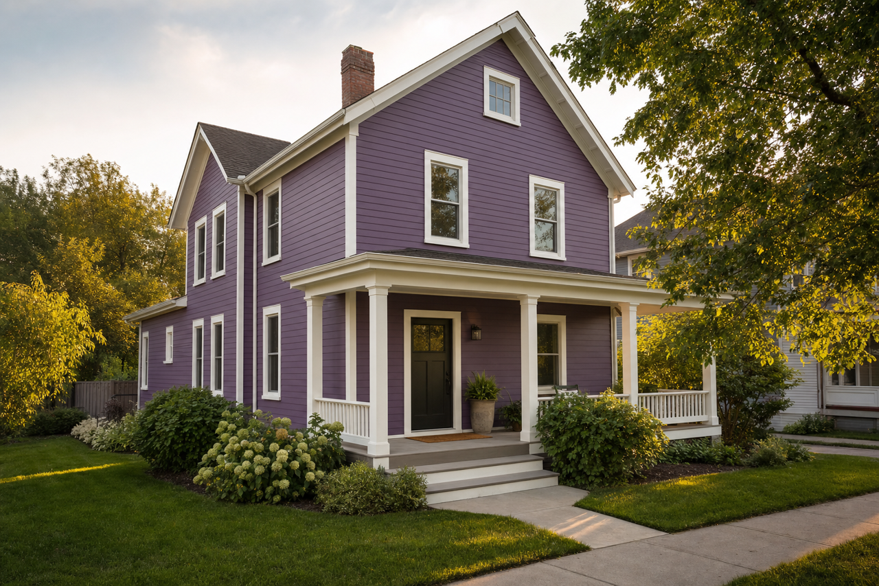Fire and Ice by Benjamin Moore on exterior