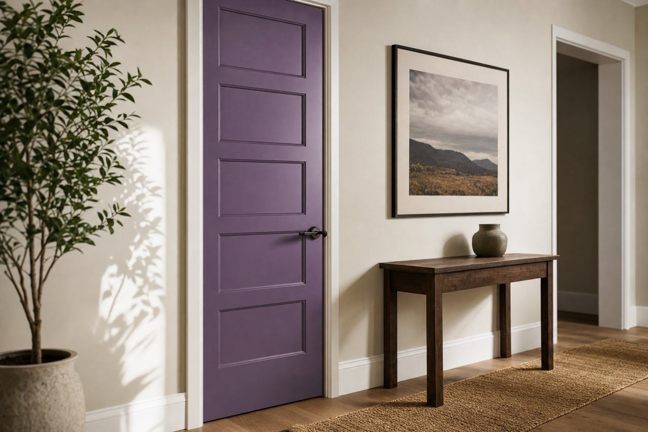 Fire and Ice by Benjamin Moore on interior-doors