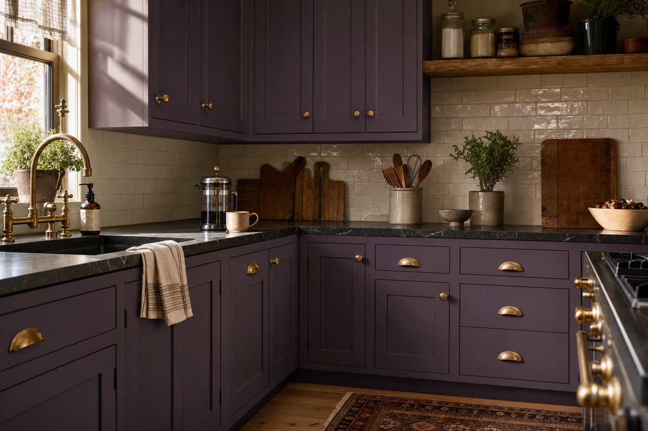 Grappa by Benjamin Moore on cabinets