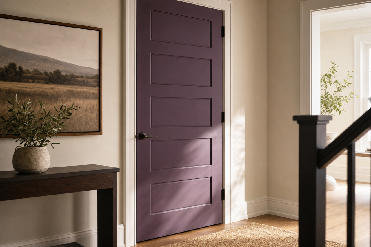 Grappa by Benjamin Moore on interior-doors