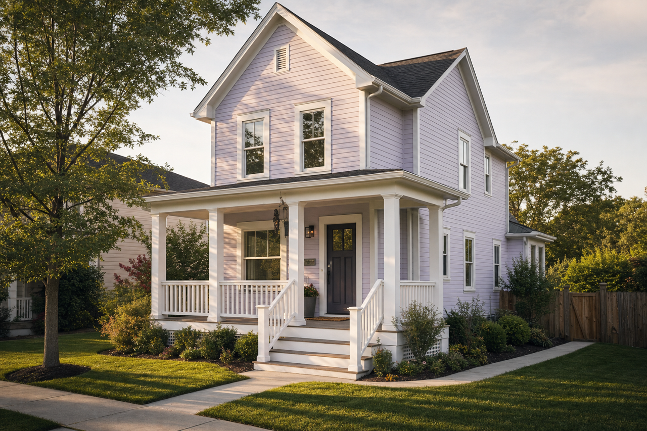 Sugarplum by Benjamin Moore on exterior