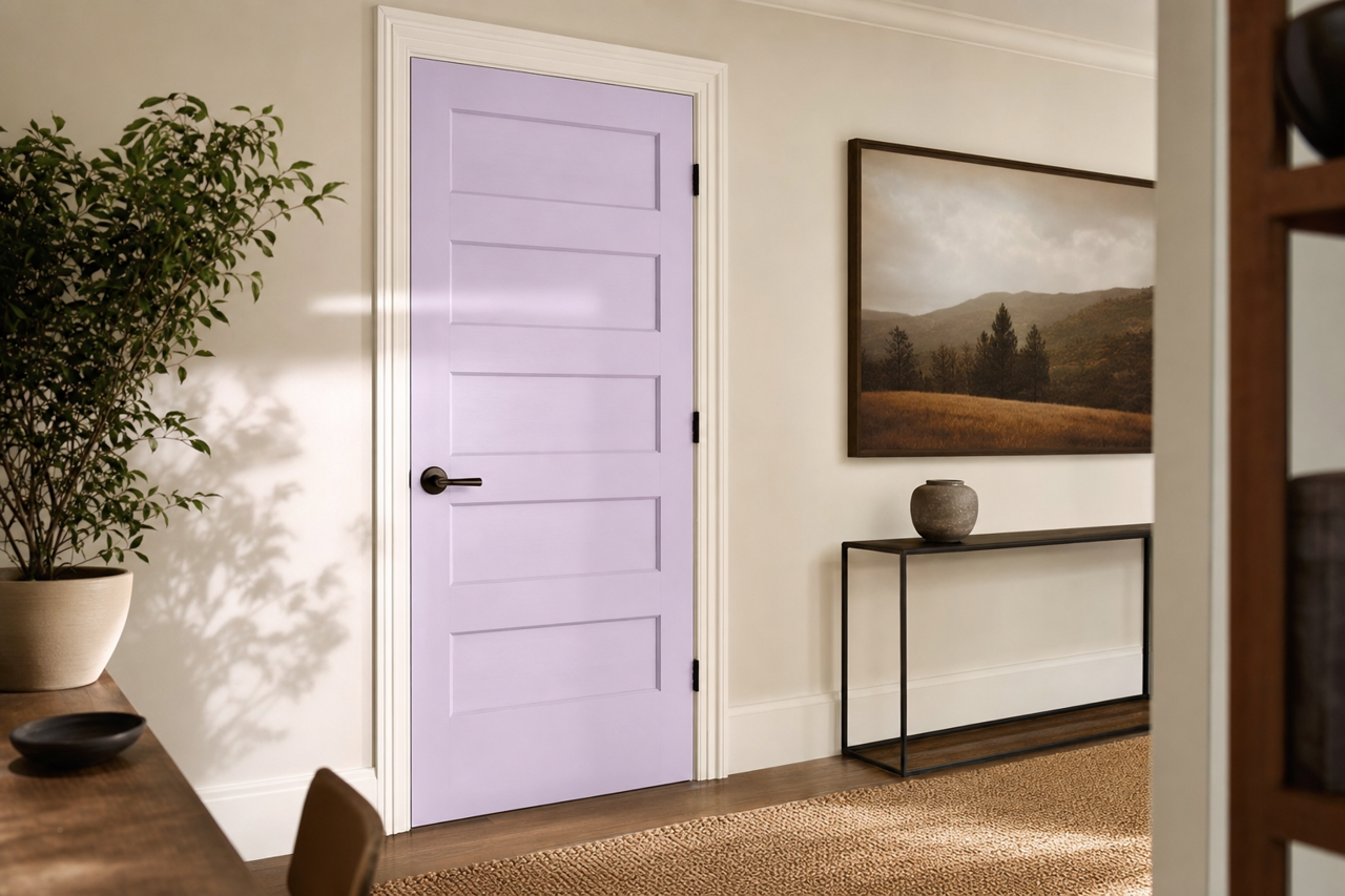 Grape by Benjamin Moore on interior-doors