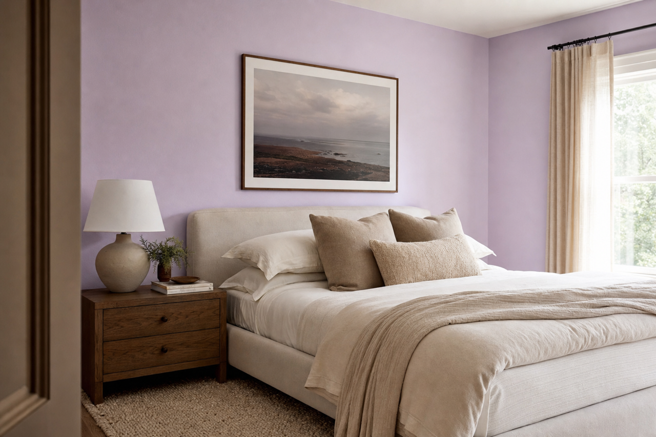 Grape by Benjamin Moore on interiors