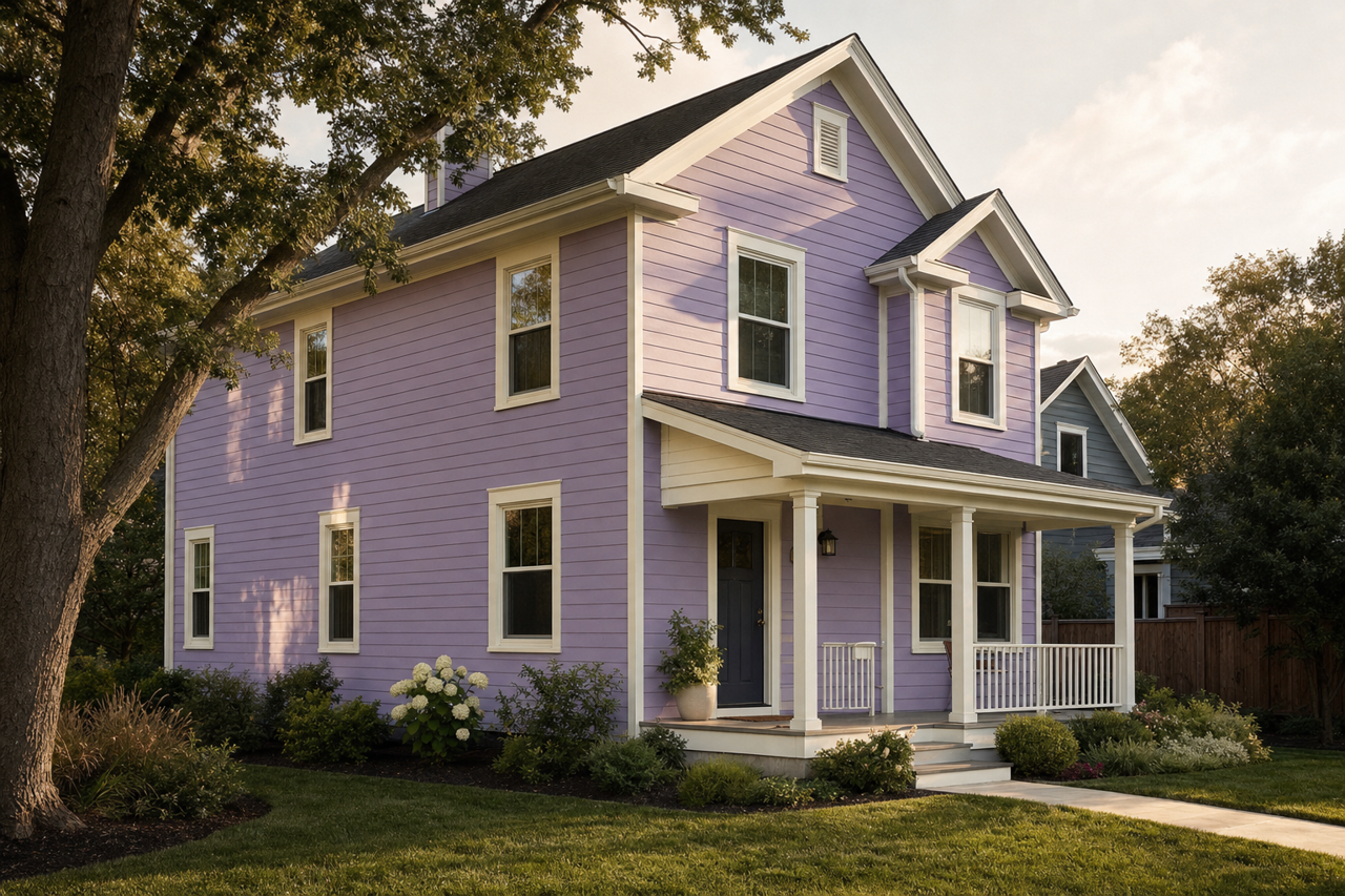 Mighty Aphrodite by Benjamin Moore on exterior