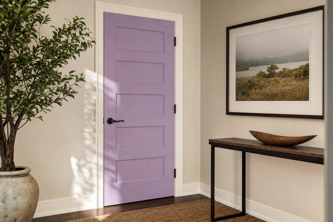 Mighty Aphrodite by Benjamin Moore on interior-doors