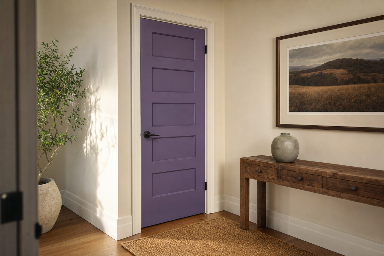 Seduction by Benjamin Moore on interior-doors