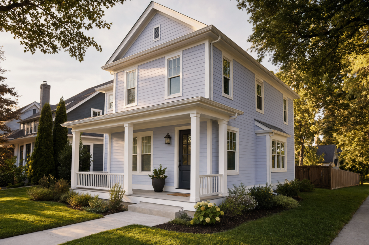 Iced Lavender by Benjamin Moore on exterior