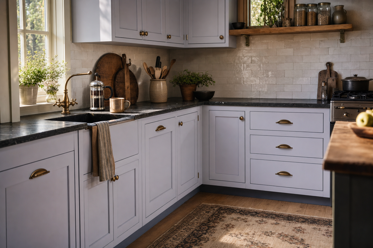 North by Benjamin Moore on cabinets