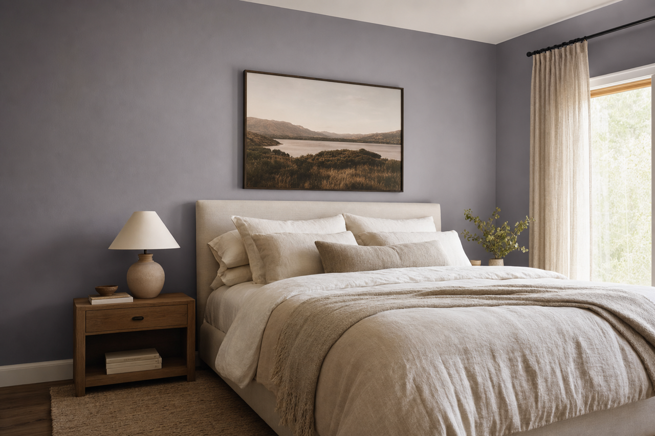 Purple Haze by Benjamin Moore on interiors