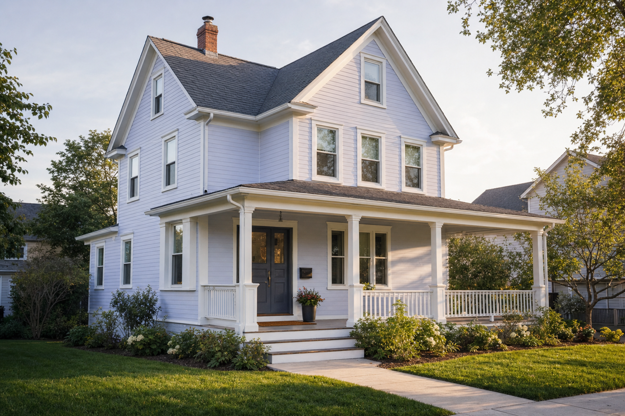 Lavender Secret by Benjamin Moore on exterior