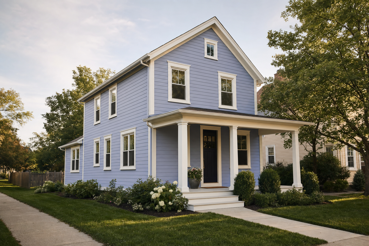 Persian Violet by Benjamin Moore on exterior