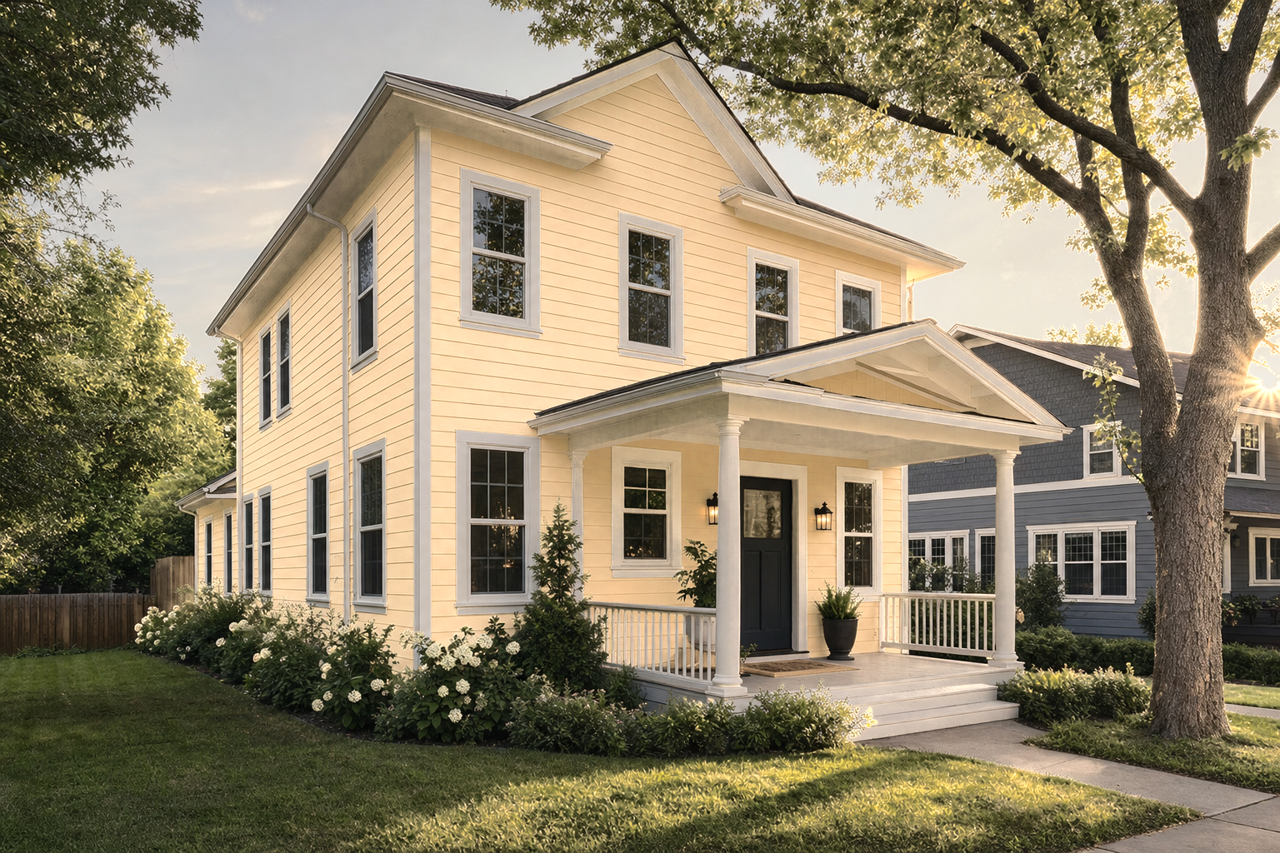 Pineapple by Benjamin Moore on exterior