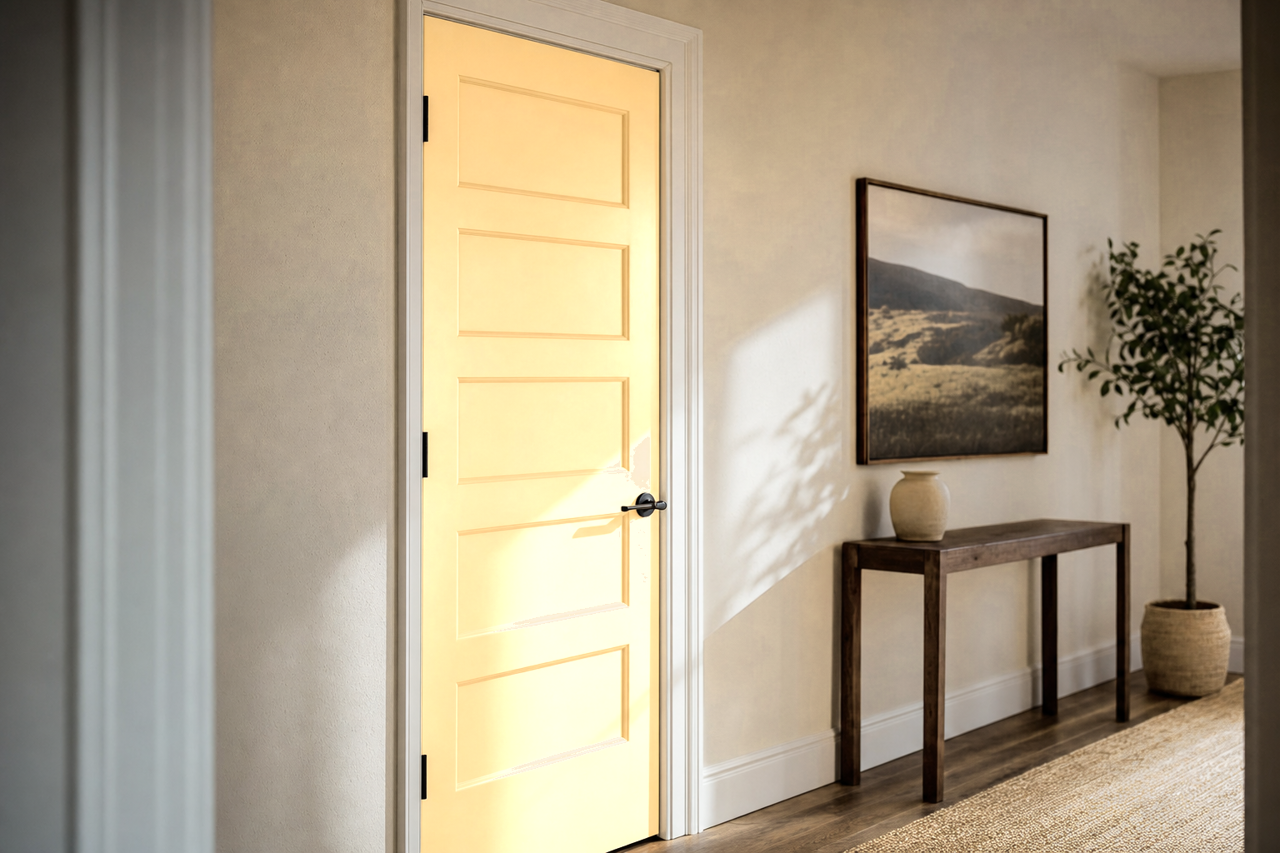 Pineapple by Benjamin Moore on interior-doors