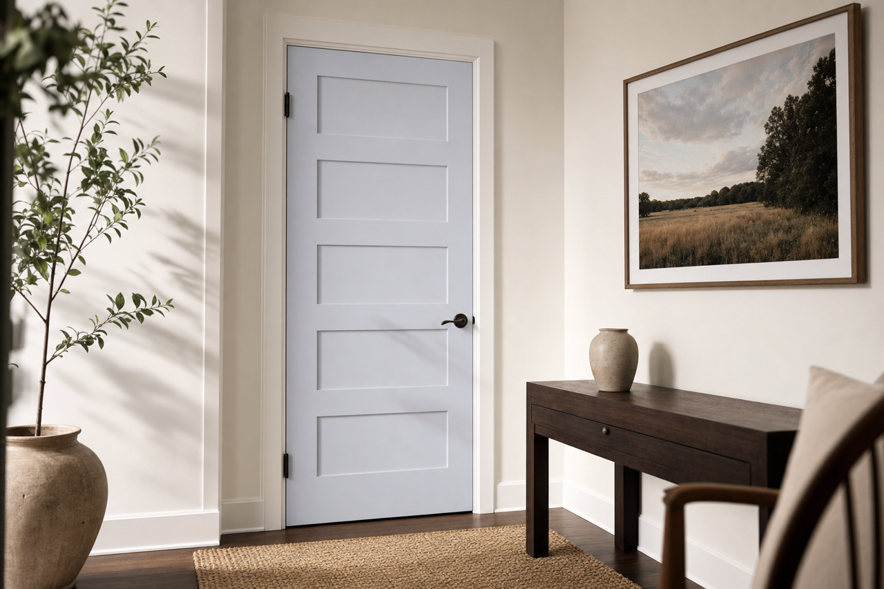Violet Sparkle by Benjamin Moore on interior-doors