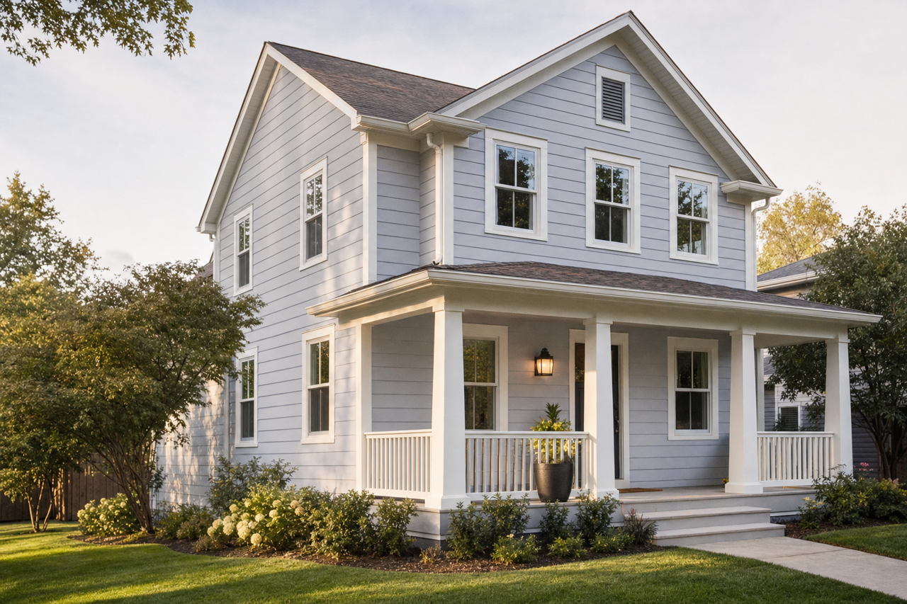 Angel's Wings by Benjamin Moore on exterior