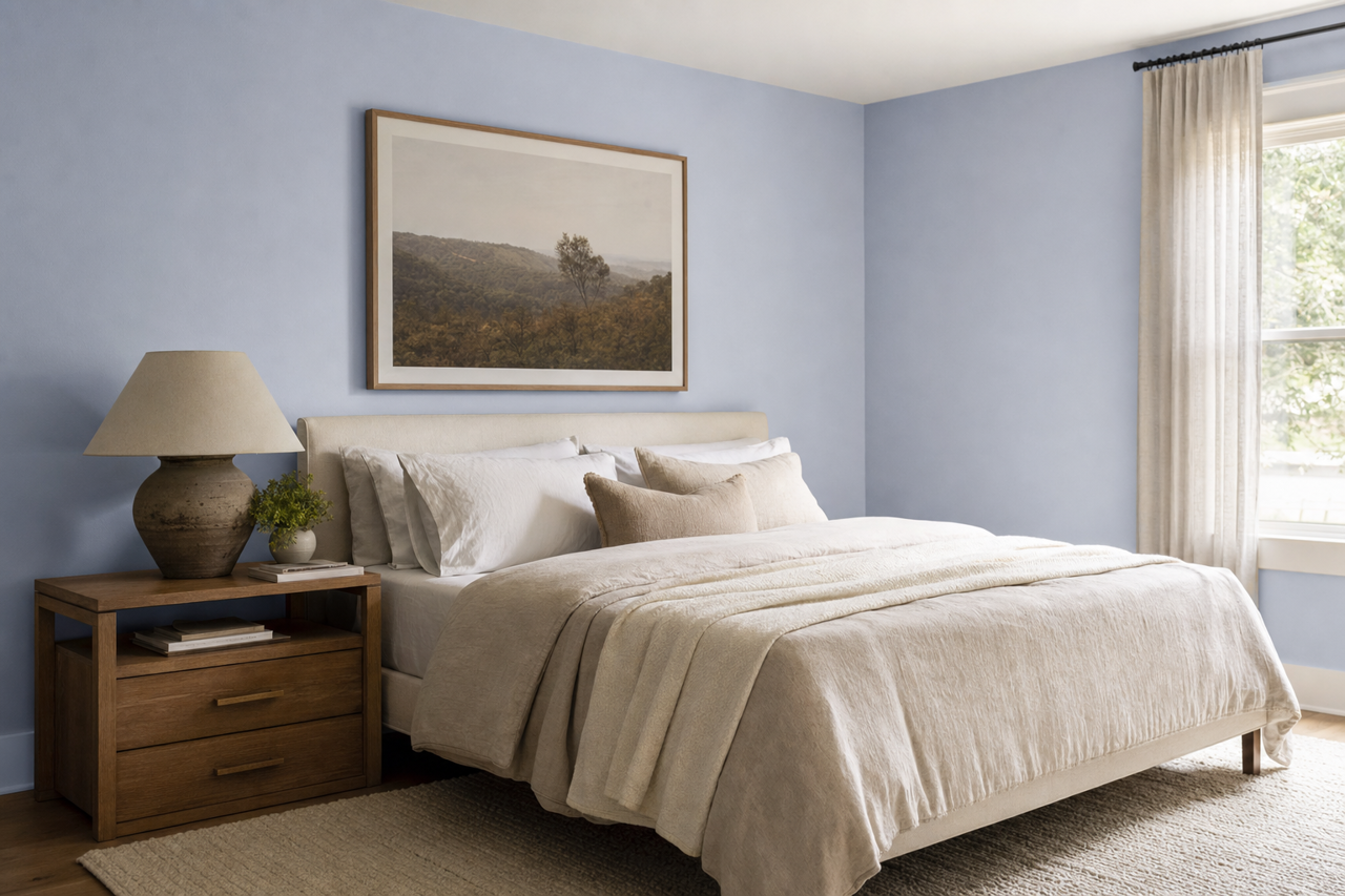 Blue Violet by Benjamin Moore on interiors