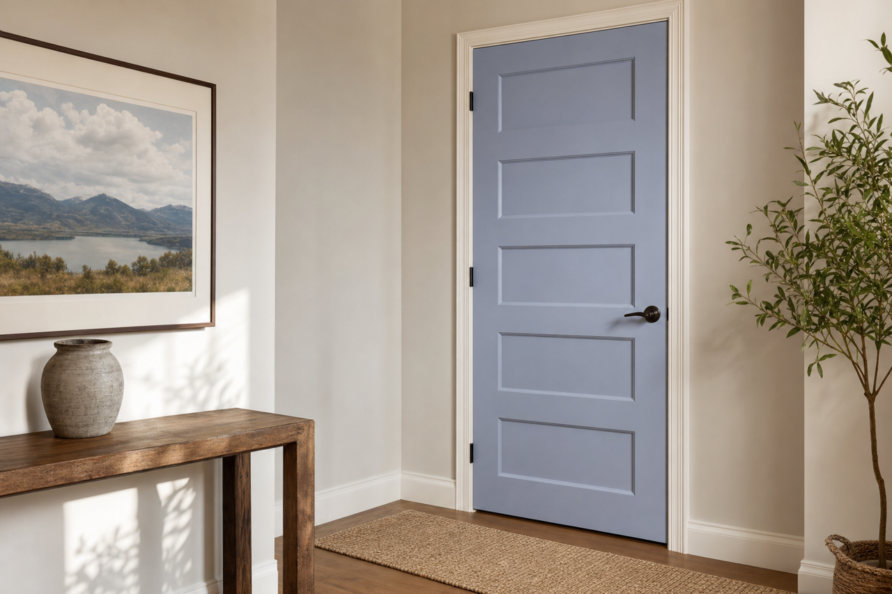 Dreamy by Benjamin Moore on interior-doors